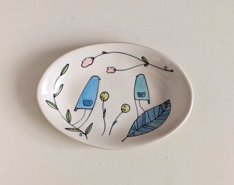 Small oval Bird dish #2