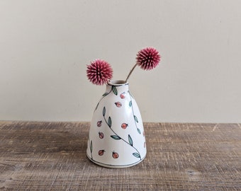 Ladybug bud vase #1