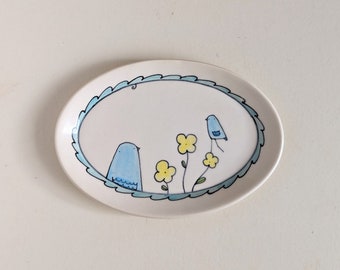 Bird oval plate #5