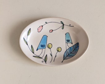 Small oval Bird dish #3