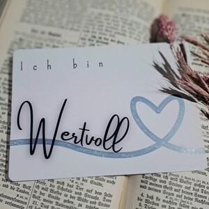 Karten Set mit Bibelversen- Herz  - Wertvoll - geliebt - befreit - gesegnet - christliche Postkarten - christliche Papeterie Art.Nr. PKS-002