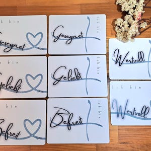 Karten Set mit Bibelversen Kreuz-Herz- Wertvoll-geliebt-befreit-gesegnet - christliche Postkarten - christliche Papeterie ArtNr. PKS-001