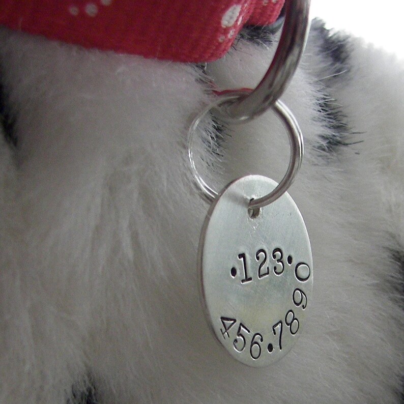 Personalized Cat Tag handstamped and personalized double Etsy