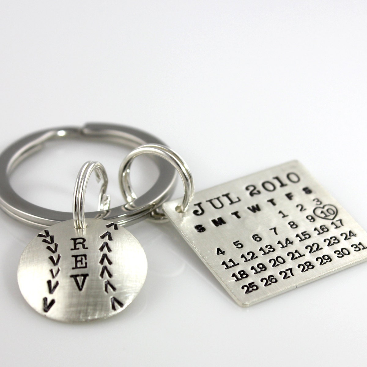 Personalized Calendar Keychain Key Chain With Stamp Gift Personalized Calendar Keychain Key Chain With Stamp Gift