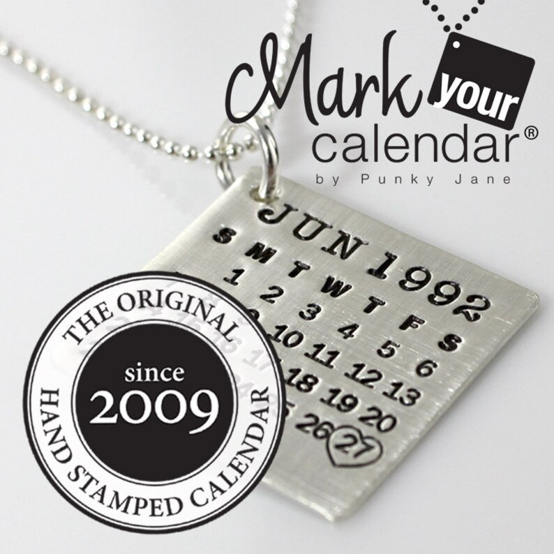 Mark Your Calendar Bangle Bracelet sterling silver Calendar Bracelet