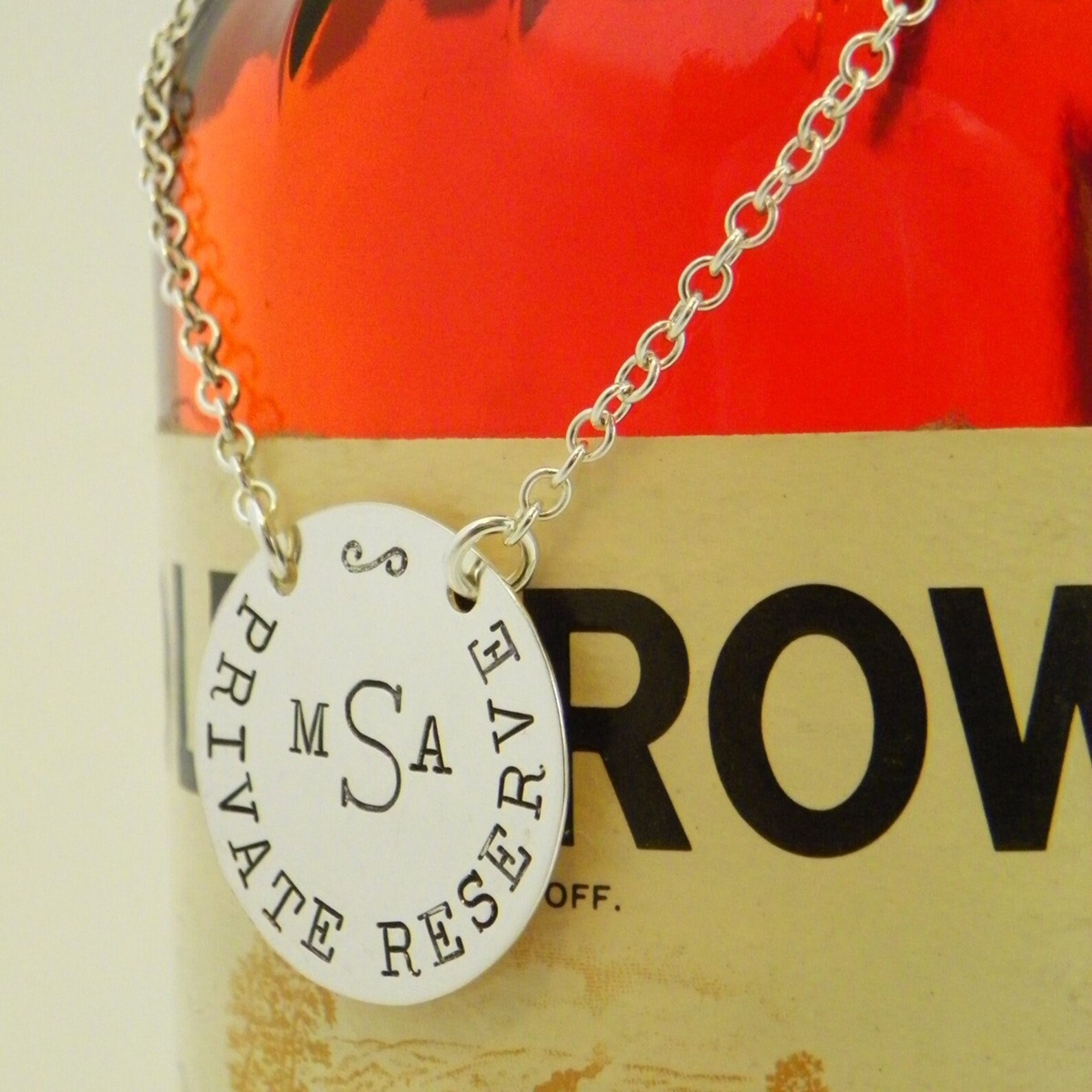 Personalized Decanter Label / Bottle Tag in Sterling Silver Etsy