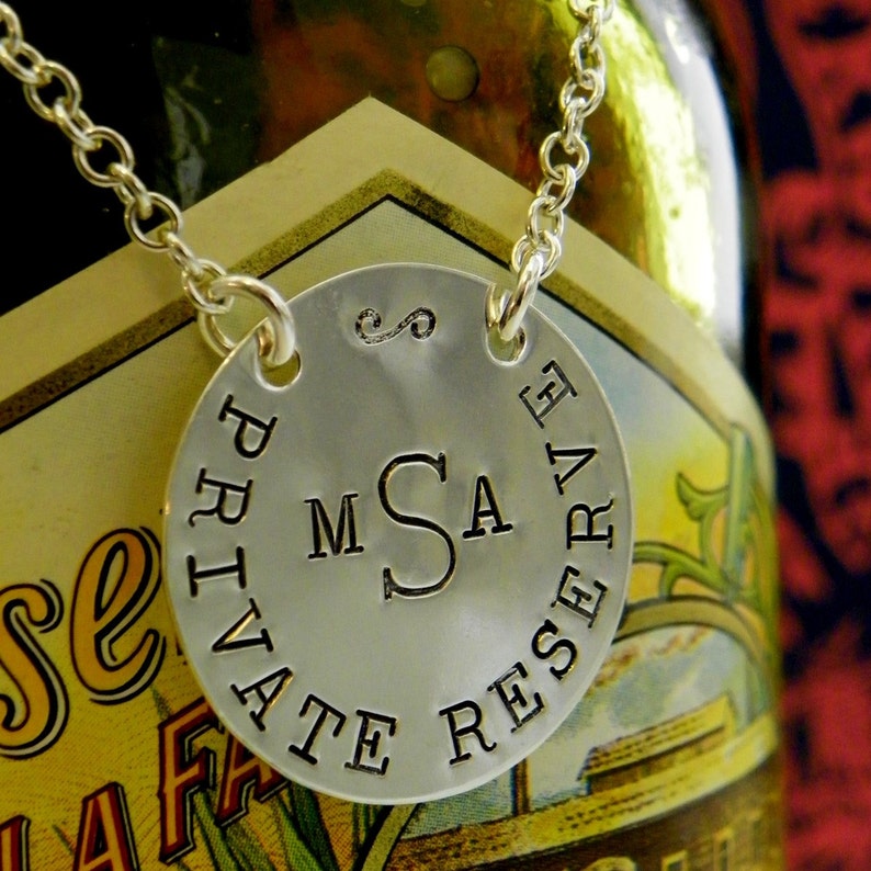 Personalized Decanter Label / Bottle Tag in Sterling Silver Etsy