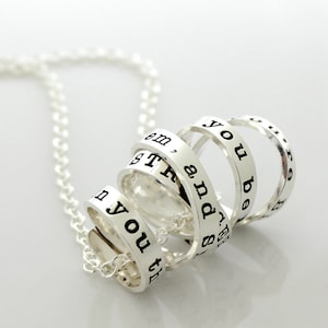 Inspirational Quote Necklace with a Twist - hand stamped and personalized necklace - inspiration necklace