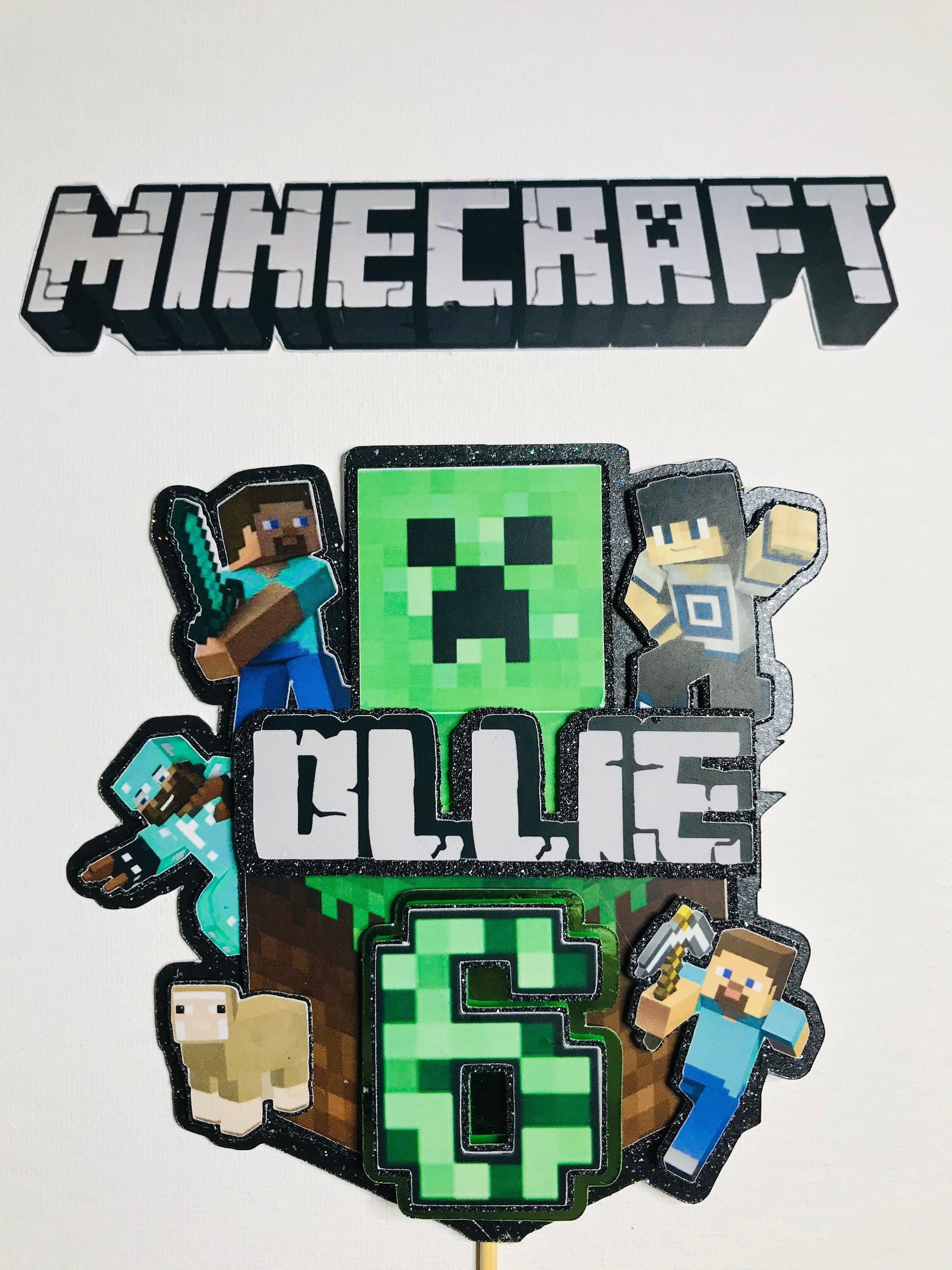 Personalized Minecraft Topper 3D Effect