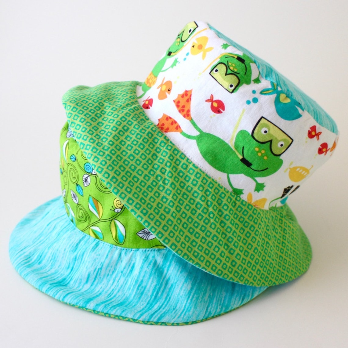 Reversible Baby Sun Hat Bucket Hat Baby Shower Gift With Etsy