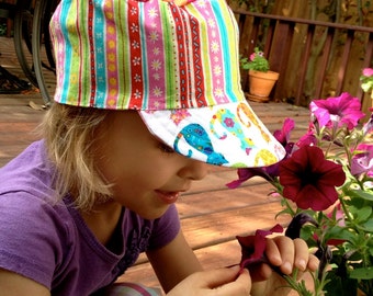 Baby and Toddler Girl's Conductor Cap, Sun Hat, Summer Beach Wear, Flowers and Kitties, Military Cap, Cadet Cap