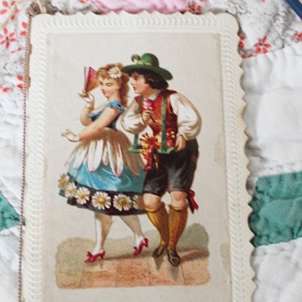 Original Victorian Era Dance Card with Pencil  Dated 29th of February 1876 European Masken Ball