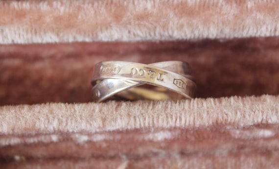 Tiffany & Co 1837 Interlocking Sterling Silver Double Rings