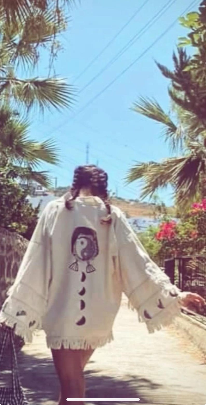 Yin Yang Robe Yin Yang Kimono – Handmade Balance Robe for Inner Harmony – Zen Boho ...