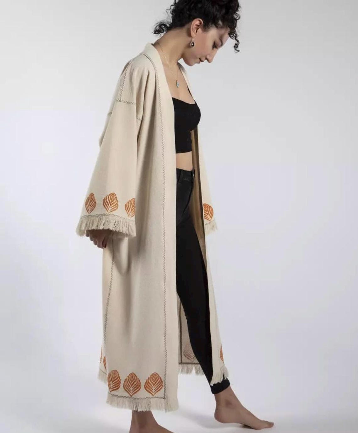 Phoenix Kimono Robe – Rebirth & Strength – Handmade Spiritual Boho ...