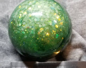 Medium jade green resin sphere