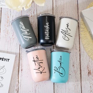 Personalized Stainless,Coffee Cup,Wine Tumbler with Lid,Bridesmaid Proposal Gift,Stainless Steel Bottle,Bridesmaid Gift,Custom Glasses