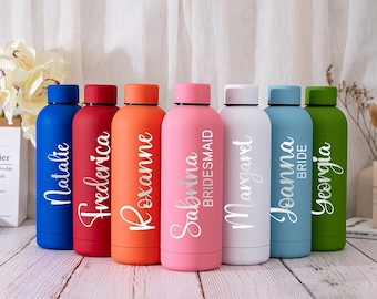 Personalized Stainless Steel Water Bottle,Drink Bottle,Bridesmaids Gifts,Gift for Him,Bachelorette Party,Insulated Bottle,Groomsman Gift