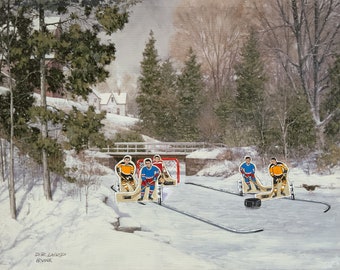 Signed Print 16" x 20" by David Irvine - "Shinny"