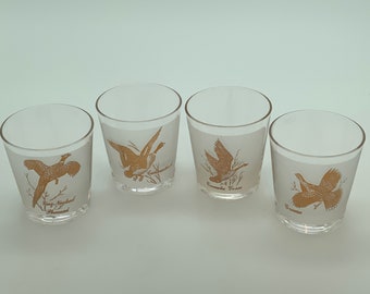 Vintage Glasses featuring North American Birds- set of four- all previously owned -