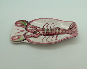 Ceramic Vintage Lobster soap dish from late 1960's -  previously owned -