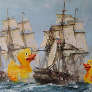 Signed Print 11" x 17" by David Irvine - "Terror on the High Seas III"