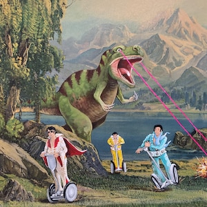 デビッド・アーヴァイン作 11インチ x 17インチ サイン入りプリント「Wrong Turn」