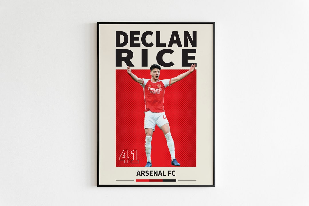 Declan Rice Poster, Declan Rice Arsenal Poster, Rice Poster, Declan ...