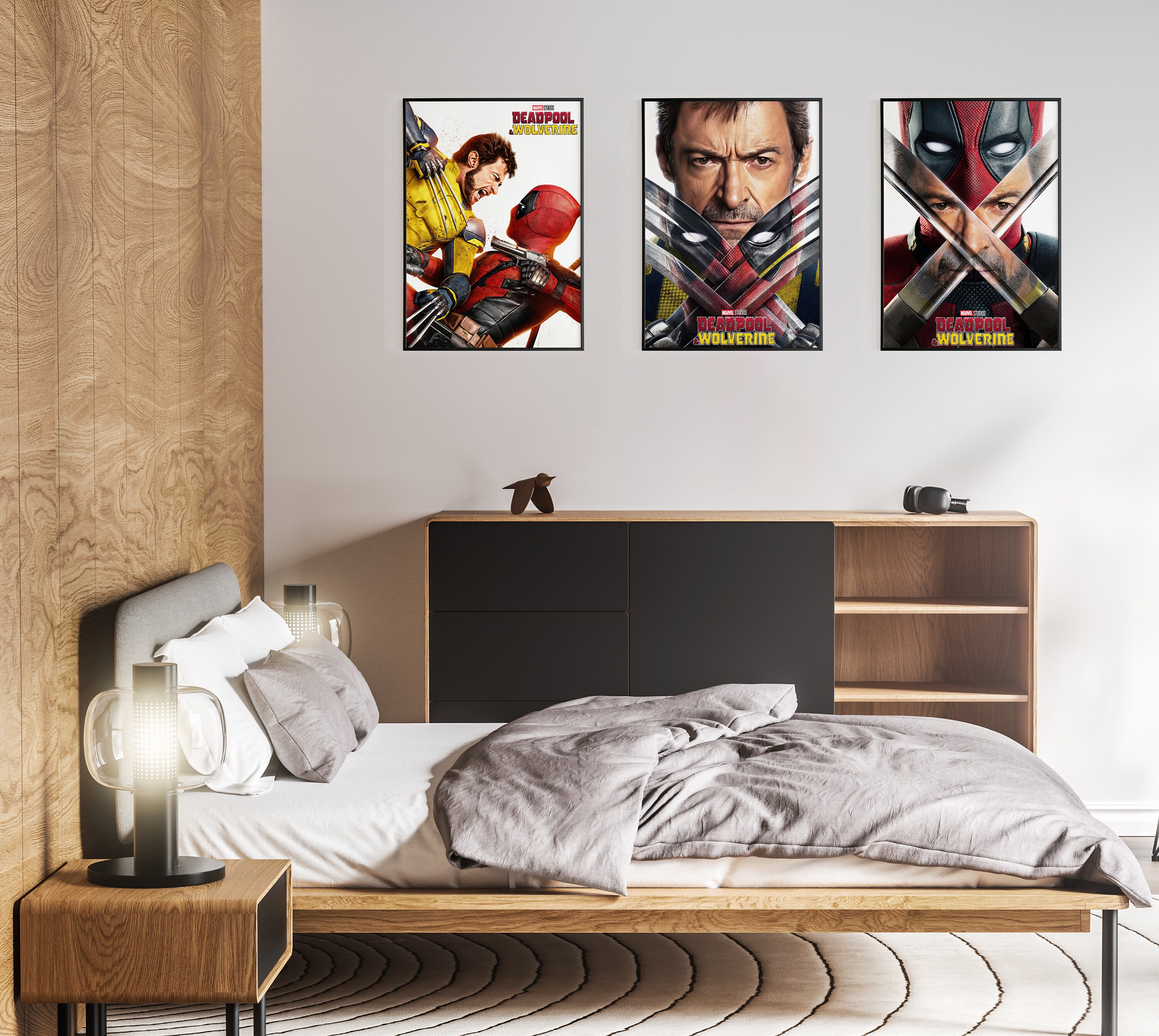 Deadpool & Wolverine Poster Set of 3, Deadpool and Wolverine Poster ...