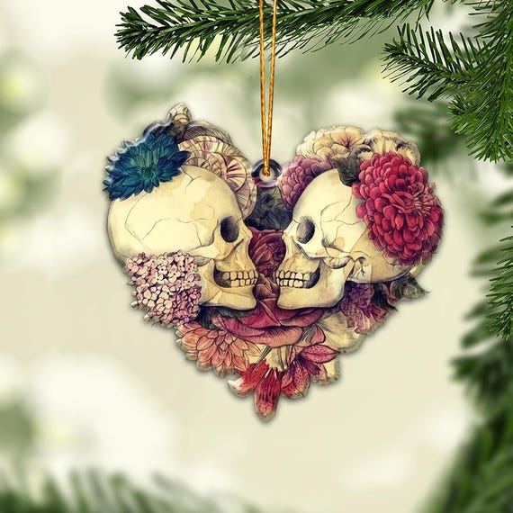 Skull Couple Christmas Ornament - Personalized Gifts For Couple – Brand