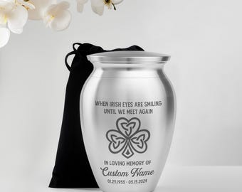 Personalized Irish Memorial Cremation Mini Urn for Human Ashes Keepsake 2.56 inch, Mini Urns Remembrance Gifts for Loss of Loved One