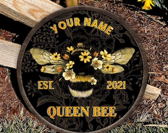 Personalized Honey Bee Wooden Plaque Wall Decor, Gifts for Beekeepers - Garden Bee Lovers Decor