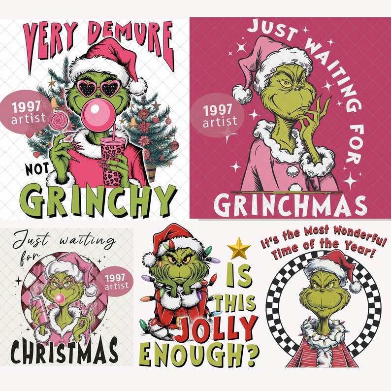 Grinch Merry Christmas Kuchendekoration – Glitzer Kuchen-Pick Für Weihnachts- & Kindergeburtstagspartys