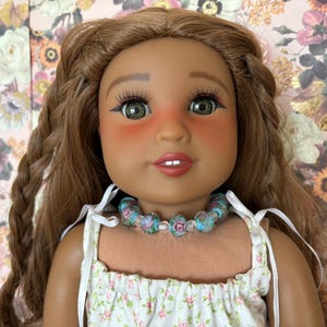 18 inch doll necklace spring sky