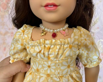 Charm Perlenkette für 18-Zoll-Puppen Belle inspiriert Roségold