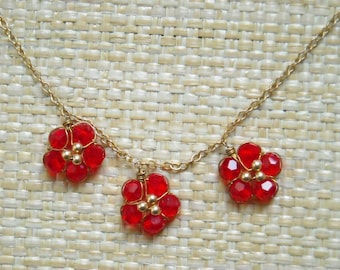 cherry blossom gold necklace