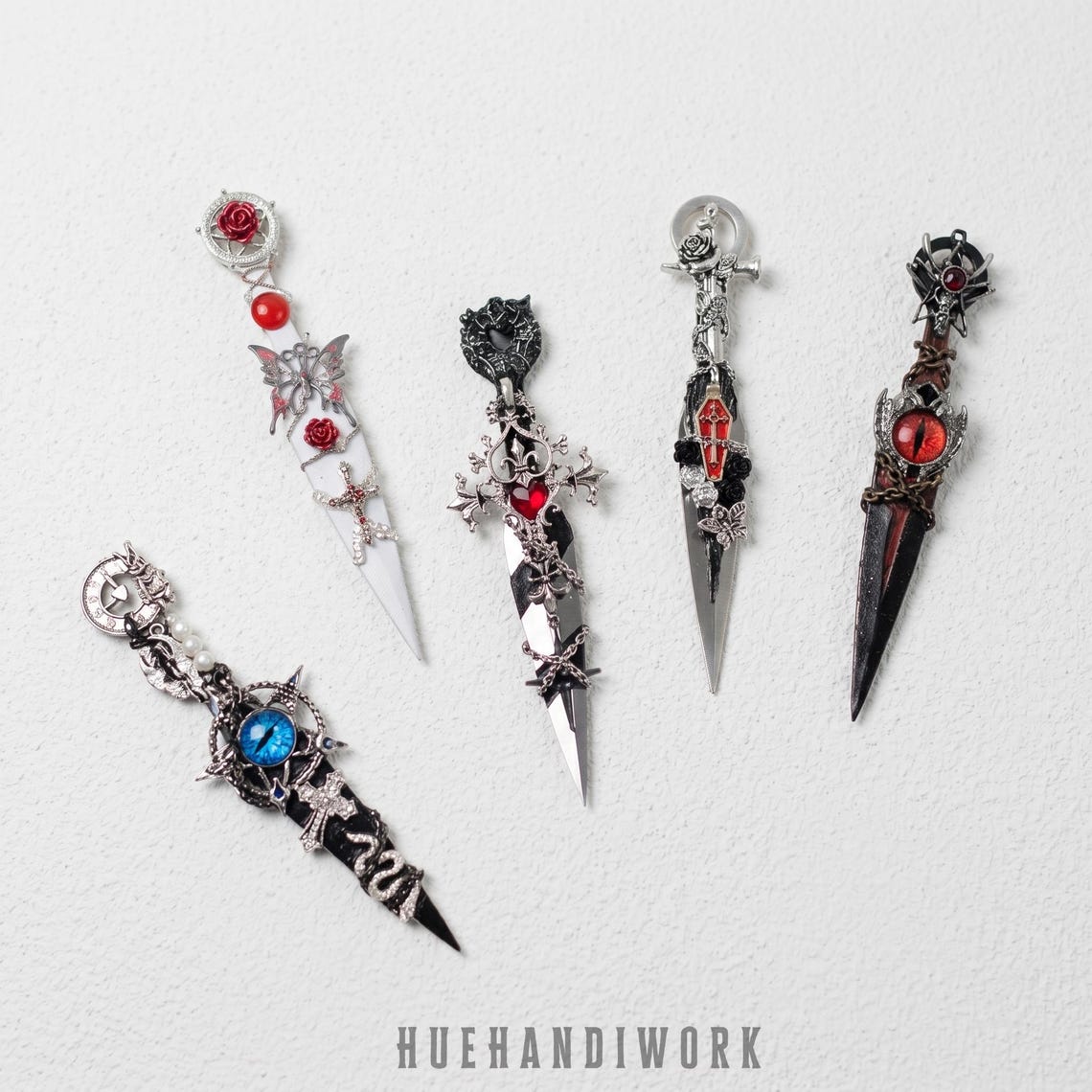 Handmade Gothic Daggers, Box Knives, Wall Decorations, Dark Elf Fantasy ...