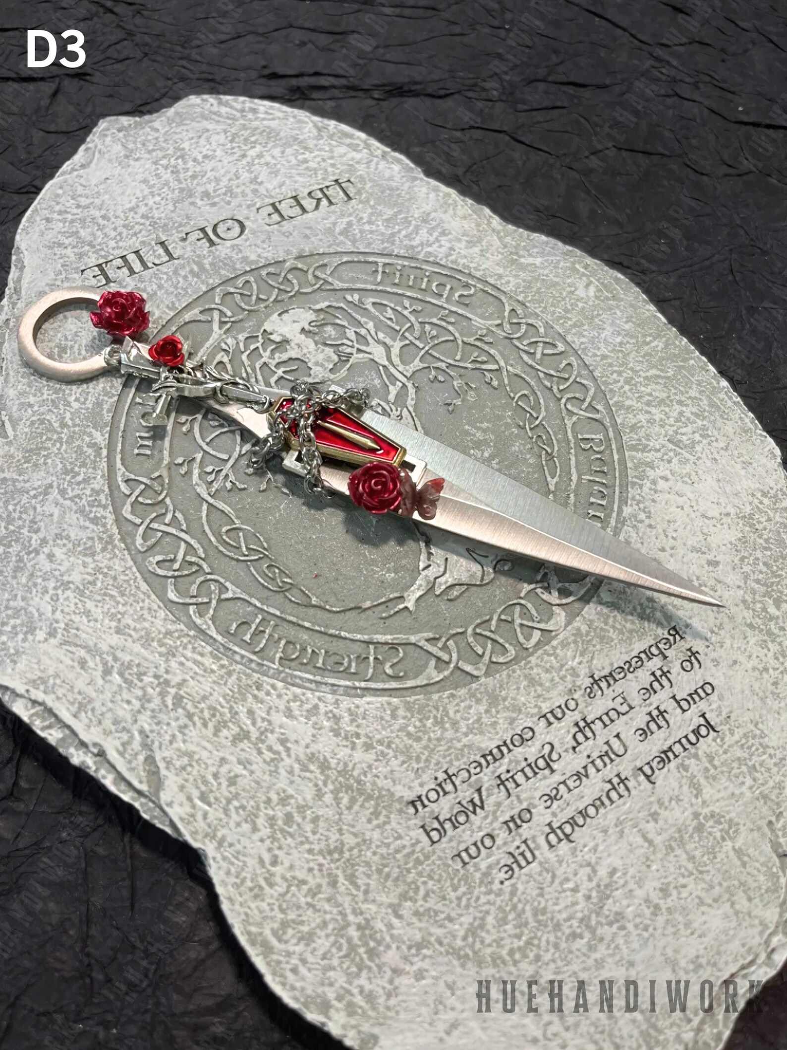 Whimsy Dagger Personalized Flower Dagger: Handmade Stainless Steel Cosplay Accessory ...