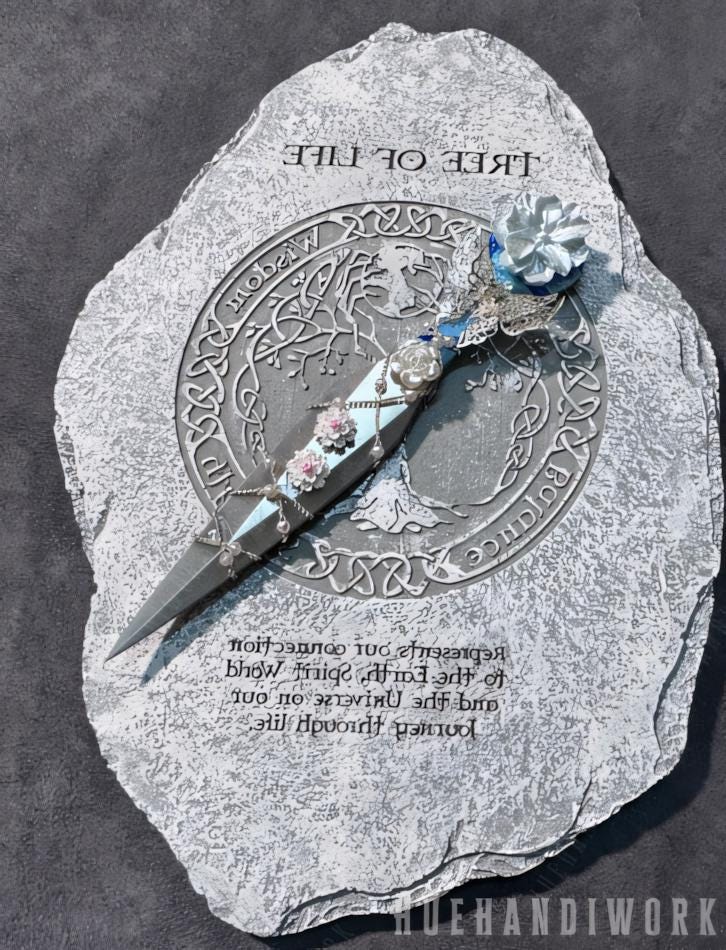 Handcrafted Personalized Floral Dagger for Women - Unique Anniversary Gift, Gothic Wedding Keepsake, Bridesmaid Present