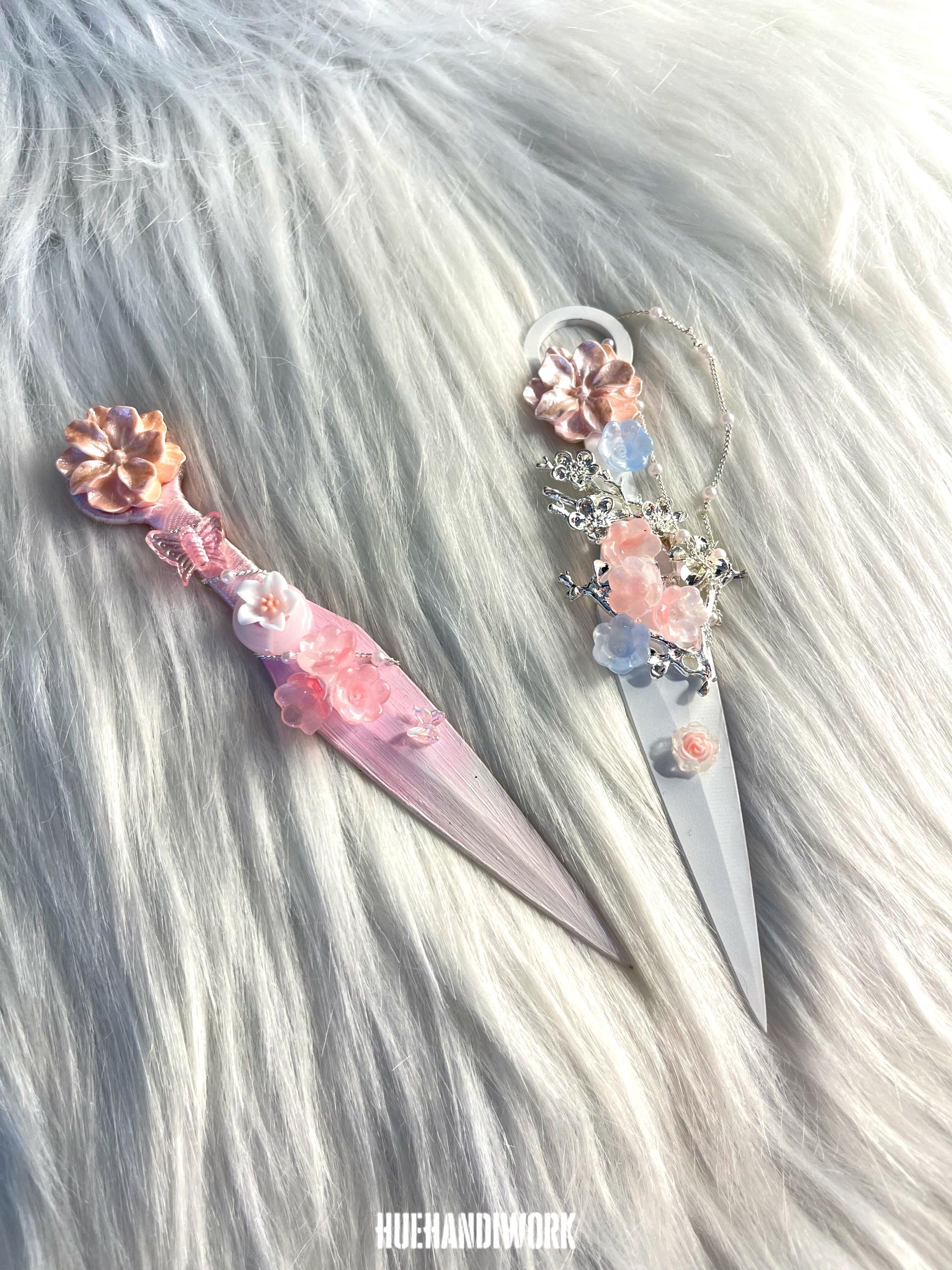 Whimsy Dagger Floral Fairy Dagger: Pastel Flower Athame, Witchy Altar Decor - Etsy