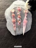 Personalized Fantasy Handmade Pink Rose Dagger for Women & Girl, Knife Prop for Cosplay, Unique Gift for Her, Bridesmaid, Girlfriend