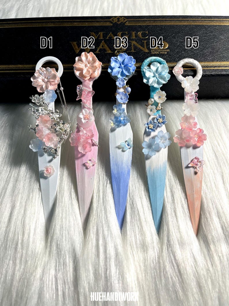 Whimsy Dagger Floral Fairy Dagger: Pastel Flower Athame, Witchy Altar Decor - Etsy