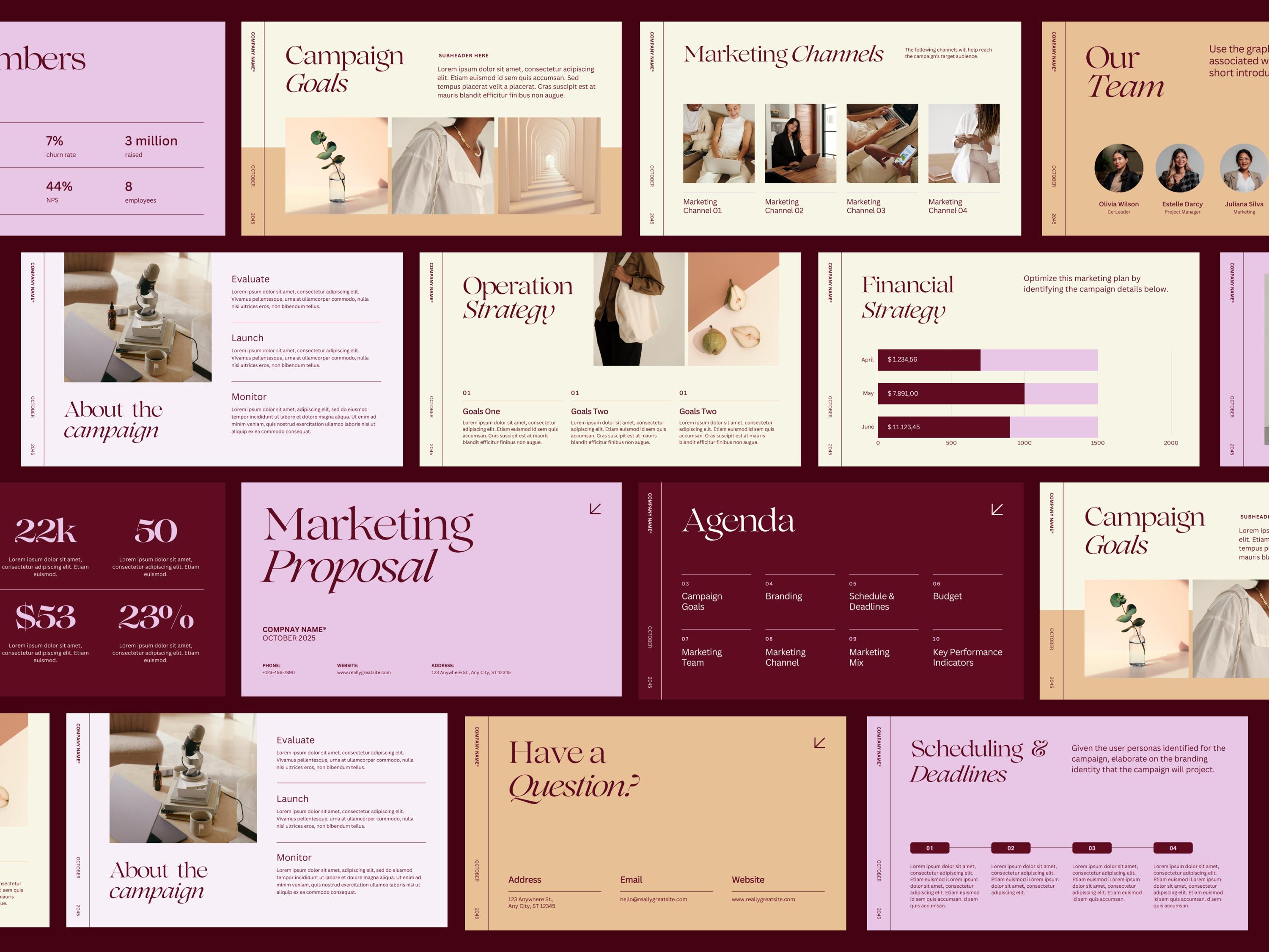 Proposal Webinate Examples Business & Marketing Proposal Template, Editable Canva Design, Slide ...