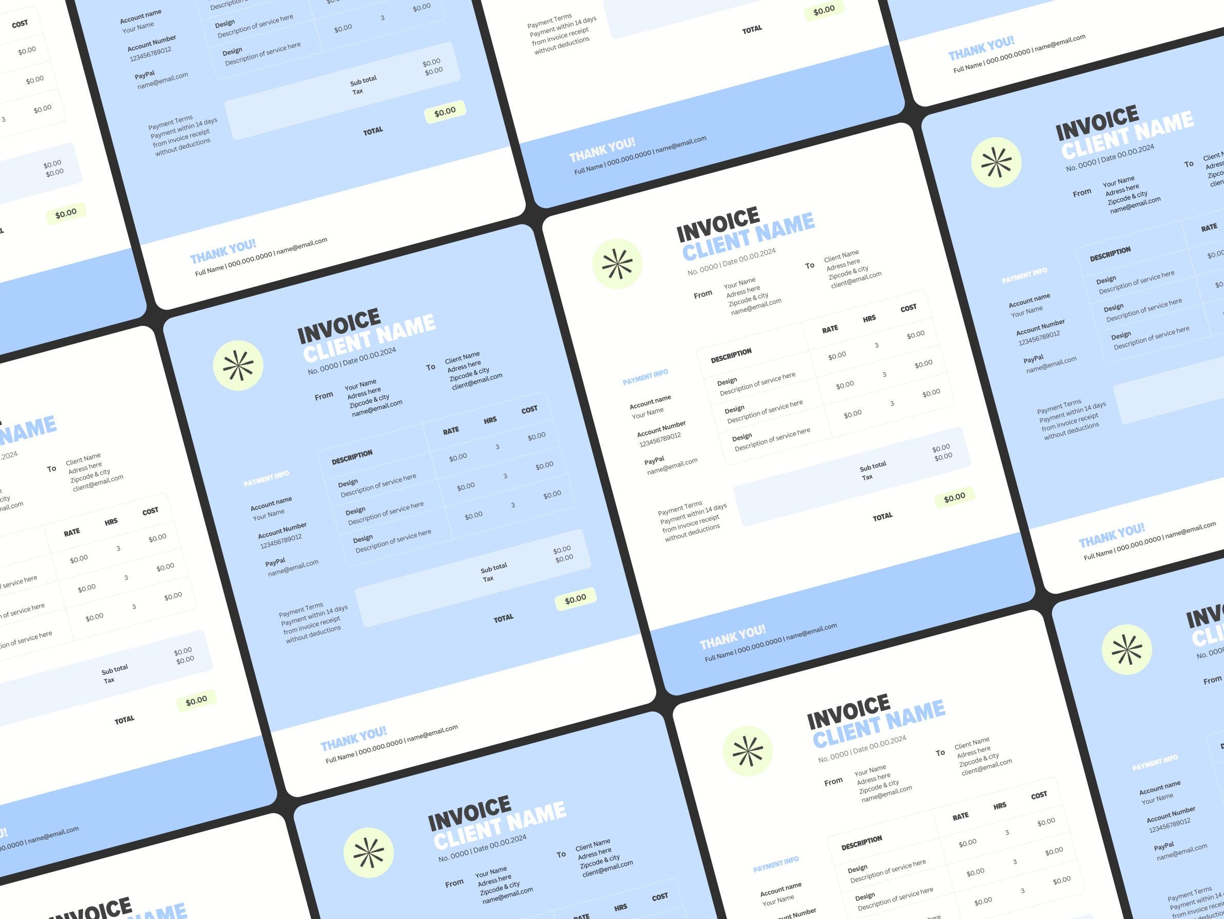 Invoice and Quote Template Editable • Small Business Order Form ...