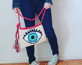 EYEBALL Crochet Crossbody Bag