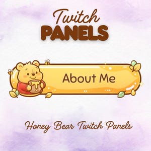 Panneaux Twitch Honey Bear - Panneaux Winnie l'ourson sur moi téléchargement numérique instantané