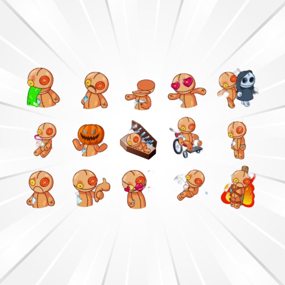 15 the Voodoo Animated Emotes Pack, Transparent GIF Ready to Use ...