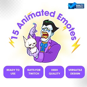 15 Jokker Animated Emotes Pack, Transparent GIF ready to use | Twitch | Stream, Streaming, Streamer
