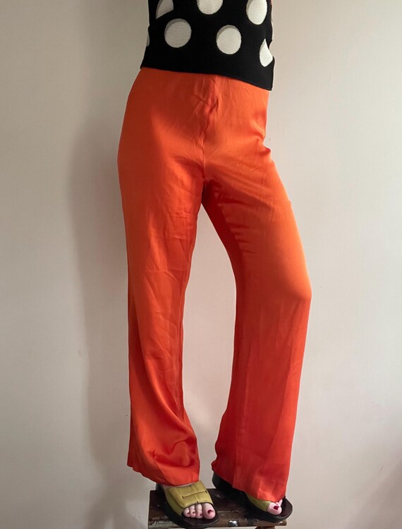 Jean Paul Gaultier Blue Printed Silk Pants