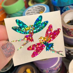 Vintage Hambly Sparkle Prismatic Fairy Fae Faerie Stickers